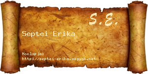 Septei Erika névjegykártya